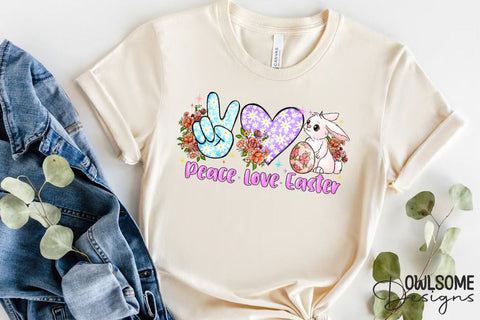 Peace Love Easter Day PNG Sublimation Sublimation Owlsome.Designs 