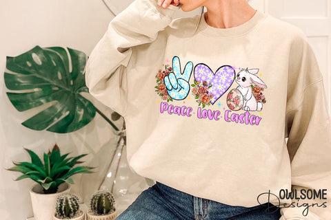 Peace Love Easter Day PNG Sublimation Sublimation Owlsome.Designs 