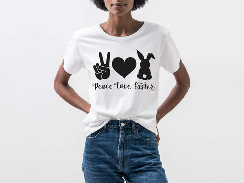Peace Love Easter svg, Bunny svg, Rabbit svg, Happy Easter svg, Easter svg, Christian easter svg, Bunny Ears svg, Easter rabbit svg SVG CutLeafSvg 