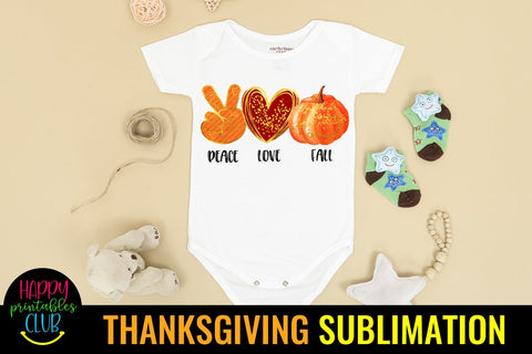 Peace Love Fall -Fall Sublimation Design Ideas- Sublimation Sublimation Happy Printables Club 