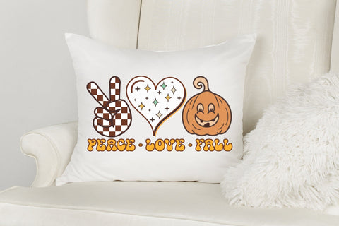 Peace Love Fall | Retro Fall Sublimation Design Sublimation CraftLabSVG 
