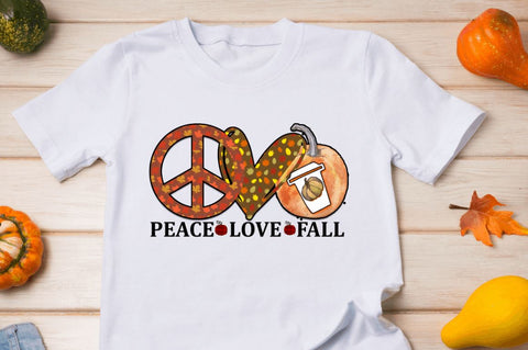 Peace love fall Sublimation PNG, Sublimation Fall Design Sublimation Regulrcrative 