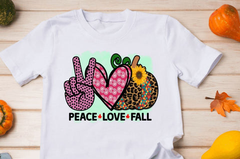 Peace love fall Sublimation PNG, Sublimation Fall Design SVG Regulrcrative 