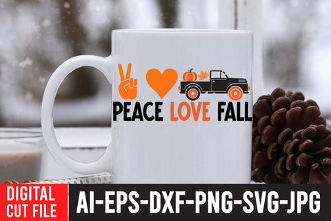 Peace Love Fall SVG Cut File SVG BlackCatsMedia 