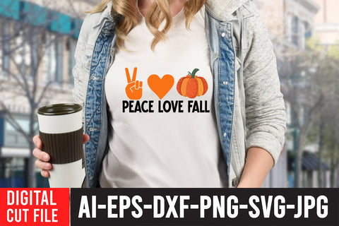 Peace love Fall SVG Cut File SVG BlackCatsMedia 