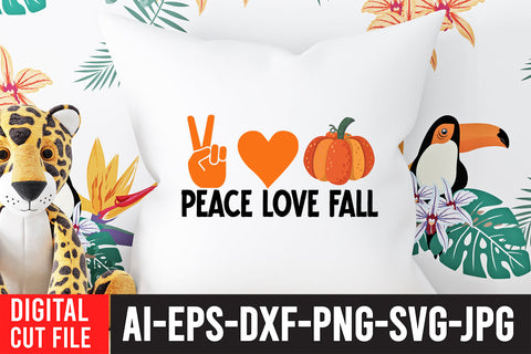Peace love Fall SVG Cut File SVG BlackCatsMedia 