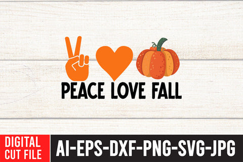 Peace love Fall SVG Cut File SVG BlackCatsMedia 