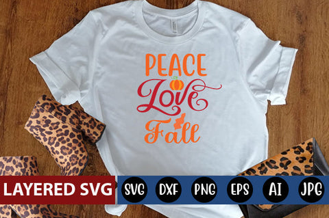 Peace love fall svg cute file SVG Blessedprint 