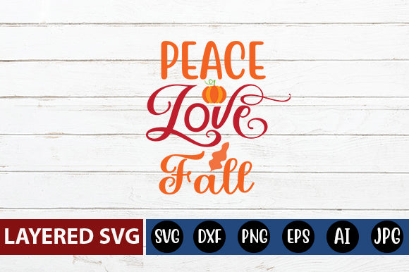 Peace love fall svg cute file SVG Blessedprint 