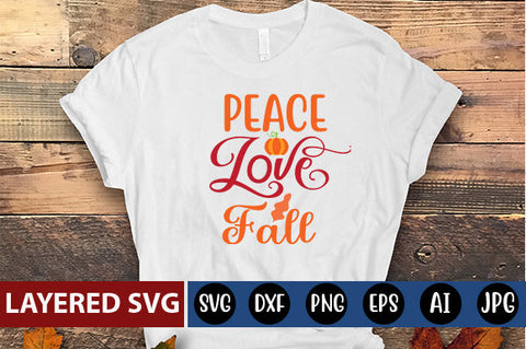 Peace love fall svg cute file SVG Blessedprint 