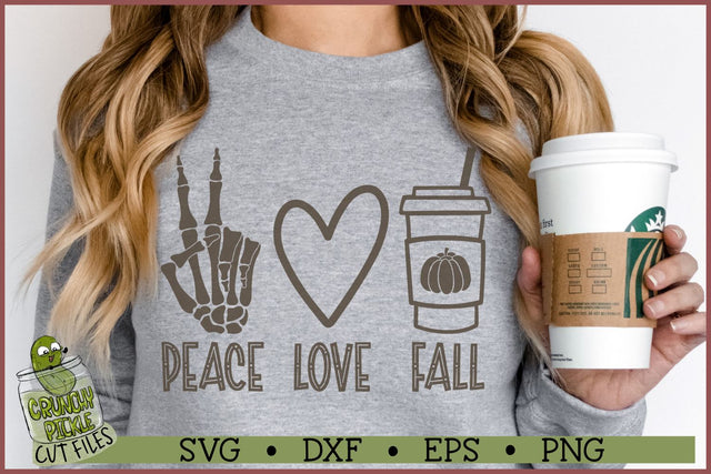 Peace Love Fall SVG File SVG Crunchy Pickle 