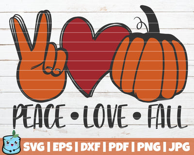 Peace Love Fall SVG MintyMarshmallows 