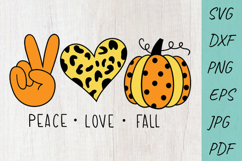 Peace love fall Svg, Pumpkin Svg, Fall svg SVG Irina Ostapenko 