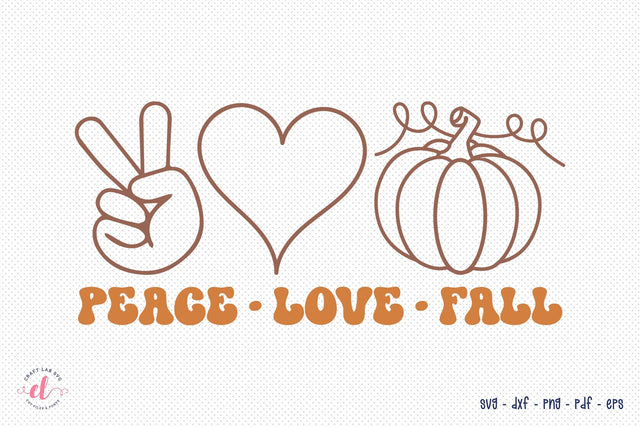 Peace Love Fall SVG, Retro Fall SVG SVG CraftLabSVG 