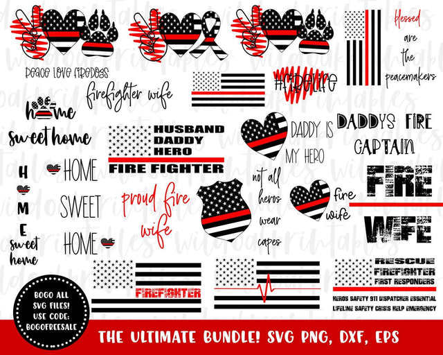 peace love firefighter, firefighter red line flag svg bundle, firefighter home signs svg, firefighter svg firefighter wife svg fire wife svg SVG WildOakSVG 