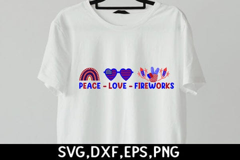 Peace Love Fireworks SVG Angelina750 