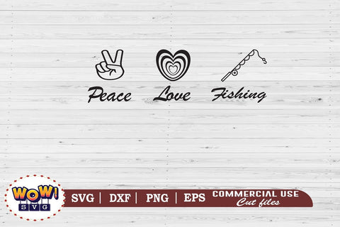 Peace love fishing svg, Camping svg, RV svg, Png, Dxf SVG Wowsvgstudio 