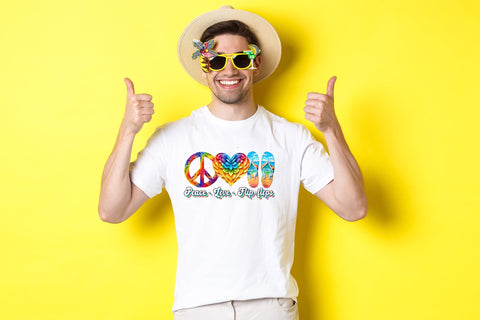 Peace Love Flip Flops PNG Sublimation Design Sublimation CraftLabSVG 