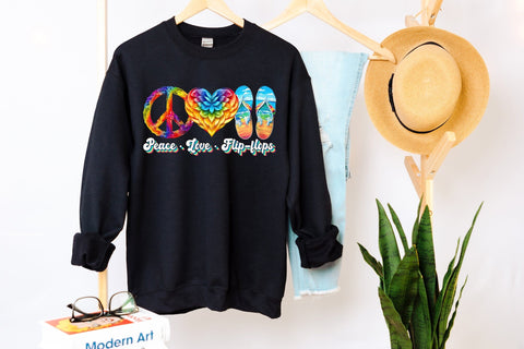 Peace Love Flip Flops PNG Sublimation Design Sublimation CraftLabSVG 