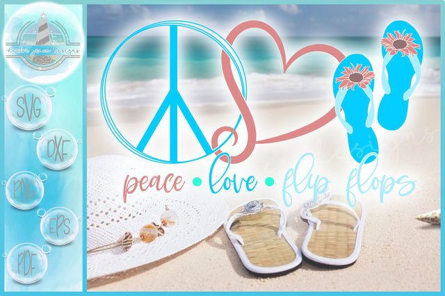 Peace Love Flipflops SVG SVG SVGcraze 