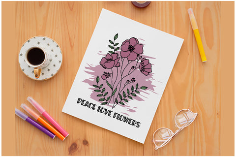 Peace Love Flowers Sublimation Sublimation Jagonath Roy 