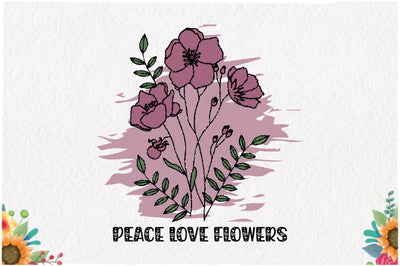 Peace Love Flowers Sublimation Sublimation Jagonath Roy 