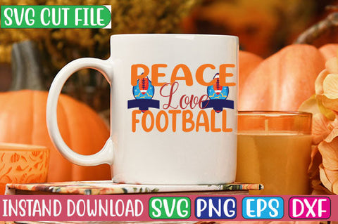 Peace Love Football SVG Cut File SVG Studio Innate 