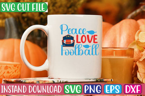 Peace Love Football SVG Cut File SVG Studio Innate 