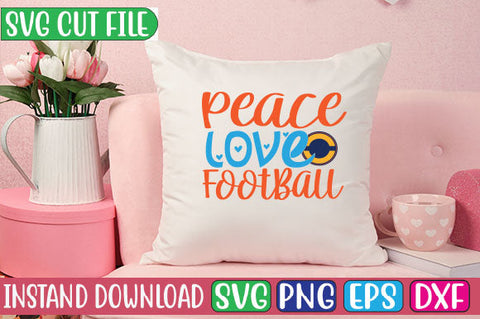 Peace Love Football SVG Cut File SVG Studio Innate 