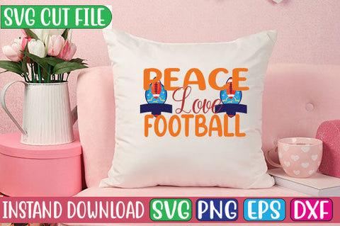 Peace Love Football SVG Cut File SVG Studio Innate 