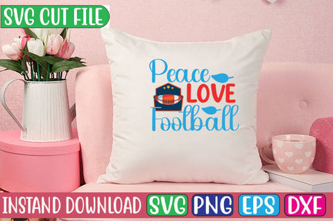 Peace Love Football SVG Cut File SVG Studio Innate 