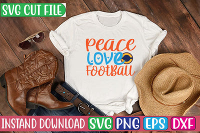 Peace Love Football SVG Cut File SVG Studio Innate 