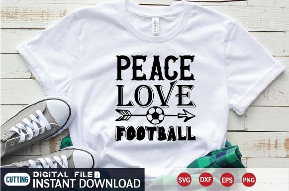 peace love football SVG designer krishna 