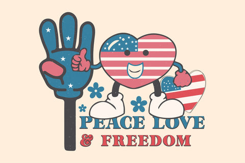 Peace Love & Freedom PNG Design Sublimation Rupkotha 