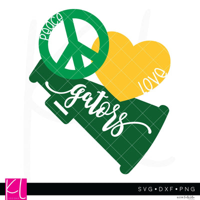 Peace Love Gators SVG Kelly Lollar Designs 