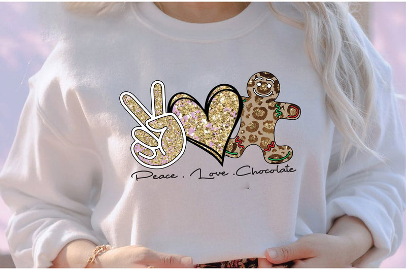 peace love Gingerbread Sublimation Sublimation Creativeart88 