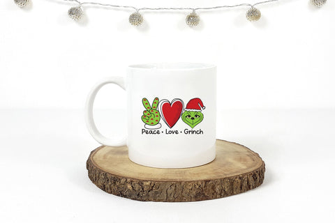 Peace Love Grinch - Christmas Sublimation Design Sublimation CraftLabSVG 