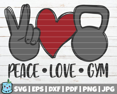 Peace Love Gym SVG MintyMarshmallows 