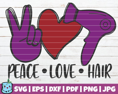 Peace Love Hair SVG MintyMarshmallows 