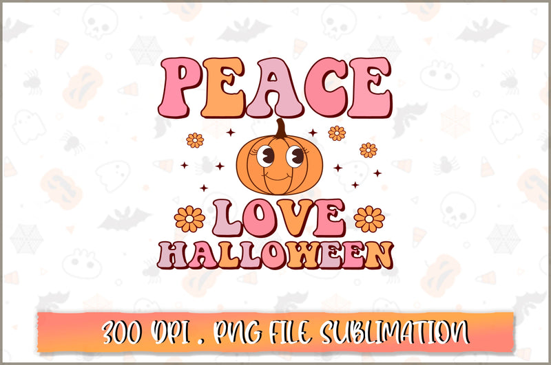 Peace love halloween PNG SVG Shetara Begum 