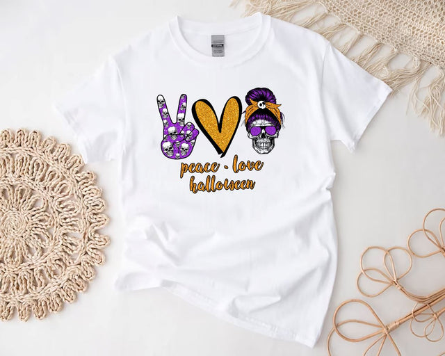 Peace Love Halloween Skull Sublimation PNG Design, Peace Love Halloween png, Mom of Monsters png, Halloween design, Momster Png, Halloween Sublimation Designs Downloads Sublimation BouDesign 