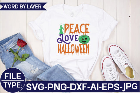 Peace Love Halloween SVG Cut File SVG Studio Innate 