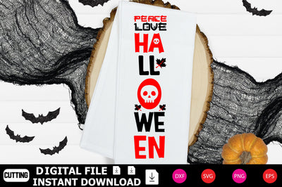 Peace Love Halloween SVG Shahin alam 