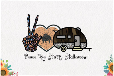 Peace Love Happy Halloween Sublimation Sublimation Jagonath Roy 