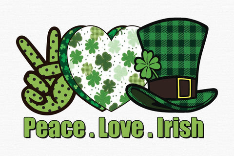 Peace Love Irish Sublimation Design Sublimation designartist 