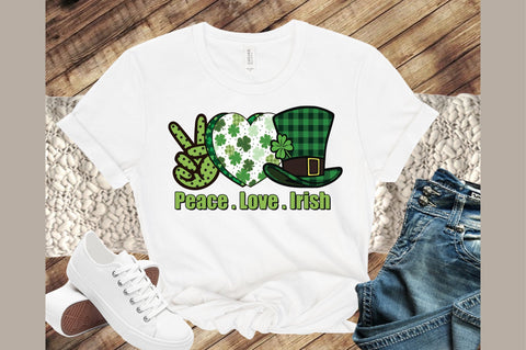 Peace Love Irish Sublimation Design Sublimation designartist 