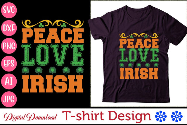 Peace Love Irish SVG Newmockups 
