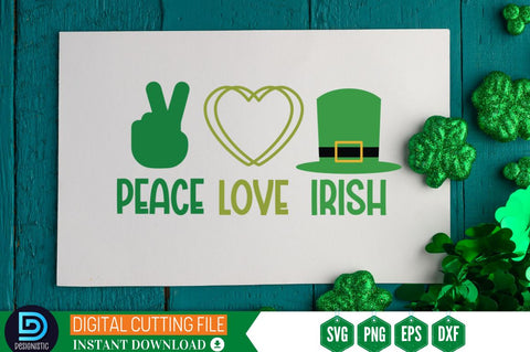 Peace love irish SVG SVG DESIGNISTIC 