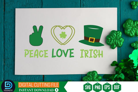 Peace love irish SVG SVG DESIGNISTIC 