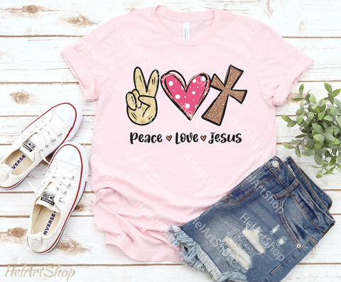 Peace Love Jesus Png, Sublimation Png, Christian Png Sublimation _HelArtShop_ 